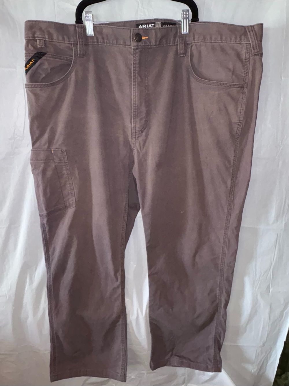 Ariat Rebar M4 Pants Mens 42x30 Relaxed Straight Workwear Slate Gray Canvas Work